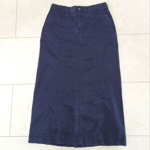 Eddie Bauer Cotton Modest Cargo Maxi Long Skirt Blue Navy Size 4